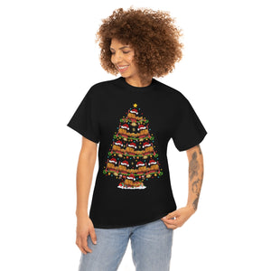 Xmas Lighting Airplane Christmas Tree T-Shirt for Men Women Girl Kids