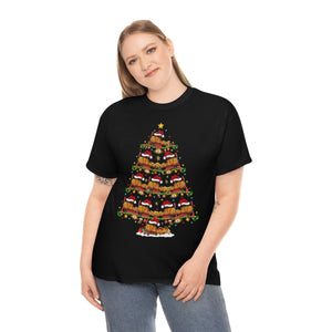 Xmas Lighting Airplane Christmas Tree T-Shirt for Men Women Girl Kids