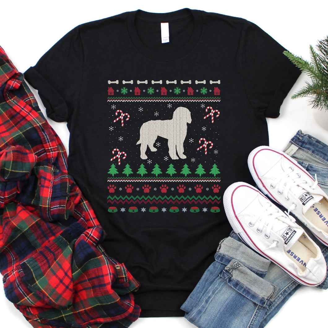 Ugly Golden Doodle Xmas Sweater Style Santa Golden Doodle Christmas T-Shirt