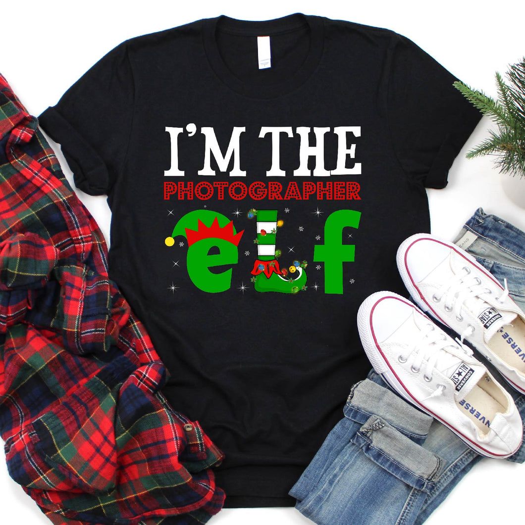 Funny I'm The photography Elf Christmas T-Shirt