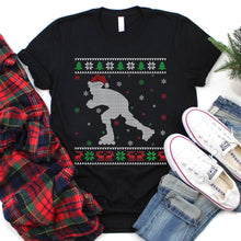 Load image into Gallery viewer, Ugly Roller Skating Xmas Sweater Santa Roller Skating Christmas T-Shirt
