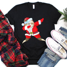 Load image into Gallery viewer, Sloth Dabbing Santa Claus Xmas Santa Hat Sloth Christmas Tshirt
