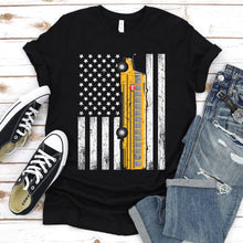 Load image into Gallery viewer, USA Flag Funny School Bus Driver Father&#39;s Day T-shirt
