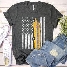 Load image into Gallery viewer, USA Flag Funny School Bus Driver Father&#39;s Day T-shirt
