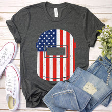 Load image into Gallery viewer, Welding Helmet American Flag Vintage Patriotic Welder T-Shirt
