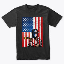 Load image into Gallery viewer, USA Patriotic American Flag Welder Vintage T-Shirt
