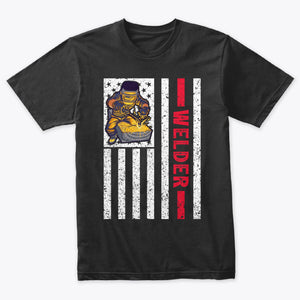 Welder American Flag USA Patriotic Welder T-Shirt